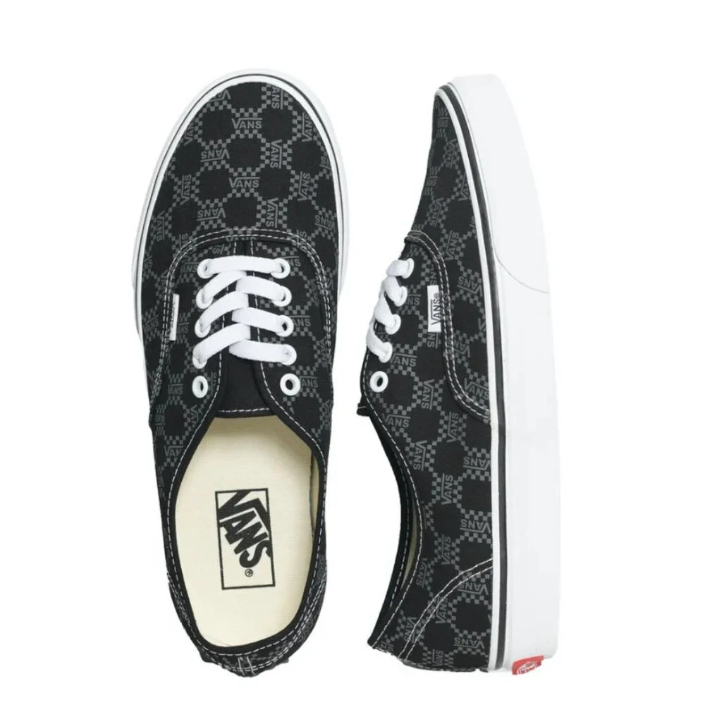 New! Size: 8 Men/9.5 Women | Vans Authentic Monogram - Black - Picture 11 of 16